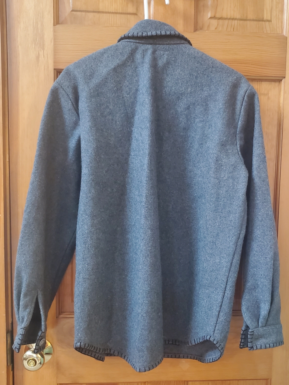 Vintage St. John’s Bay Wool Blend Shacket Cozy Gray M - Picture 2 of 6